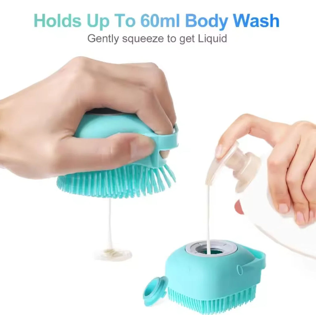 Brosse de bain et massage pour chien et chat - Silicone doux 80ml