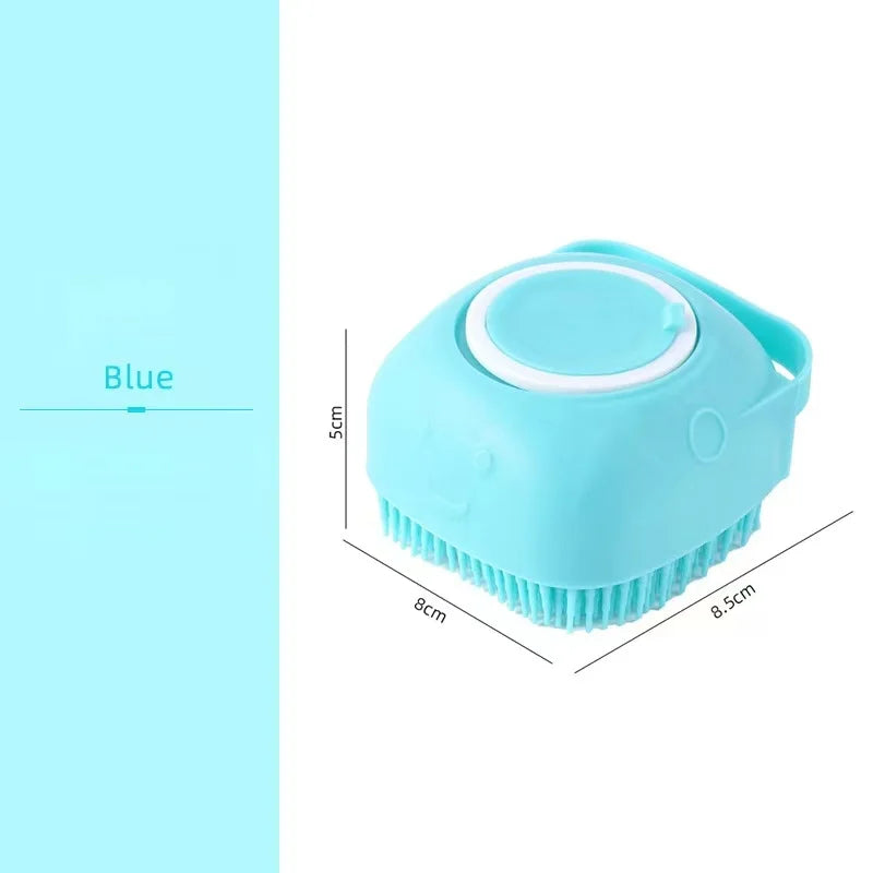 Brosse de bain et massage pour chien et chat - Silicone doux 80ml