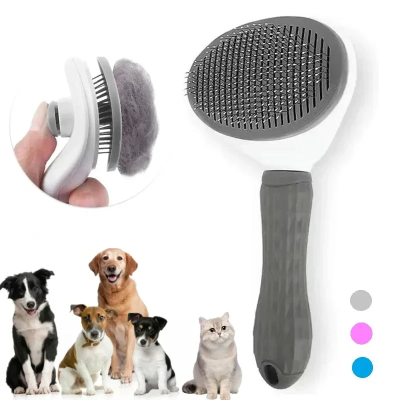 Brosse Auto-Nettoyante pour Chien et Chat – Démêlage Facile