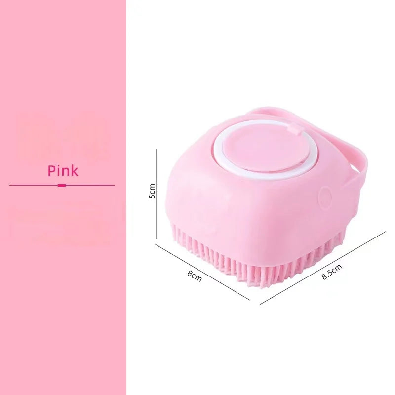 Brosse de bain et massage pour chien et chat - Silicone doux 80ml