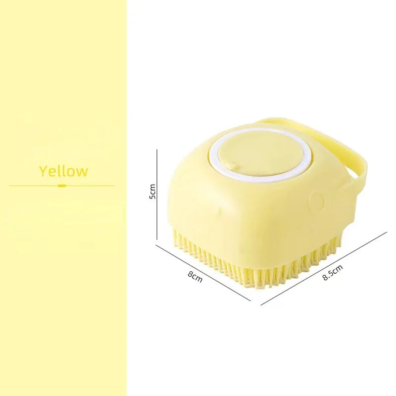 Brosse de bain et massage pour chien et chat - Silicone doux 80ml