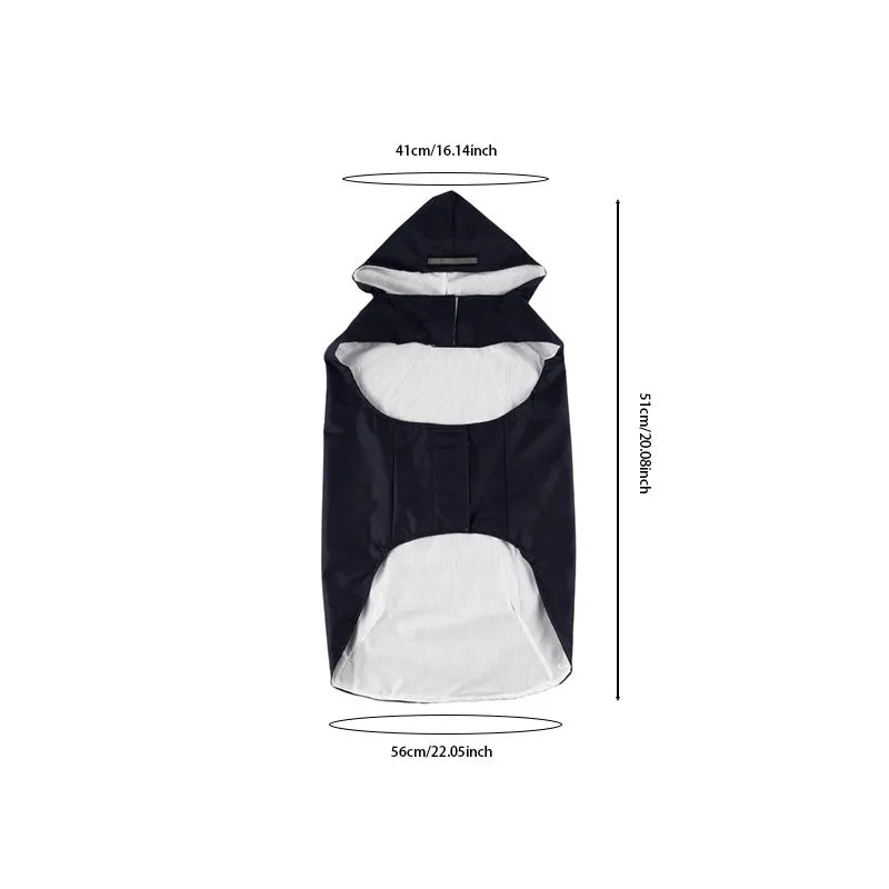 Imperméable pour chien avec bandes réfléchissantes – Toutes tailles