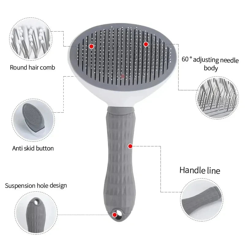 Brosse Auto-Nettoyante pour Chien et Chat – Démêlage Facile